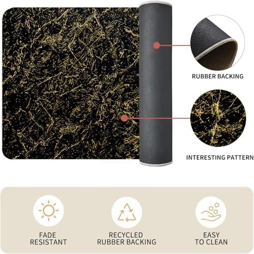 Marble Kitchen Mat 2-Pack Anti-Fatigue Kitchen Rugs Non-Slip Stain-Resistant