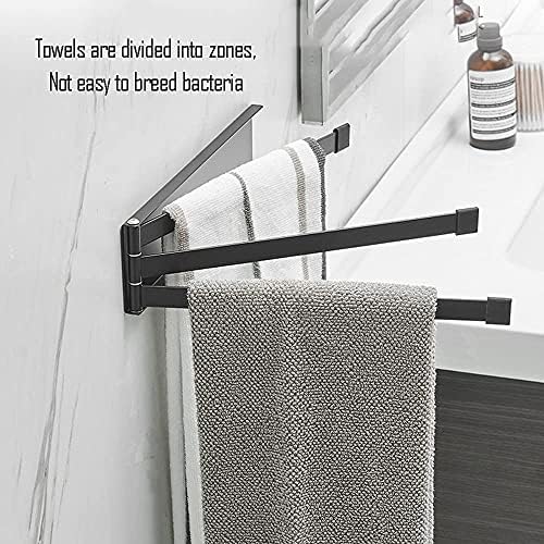 LUCEAE Swivel Towel Bar 3 Arms 180 Rotation White