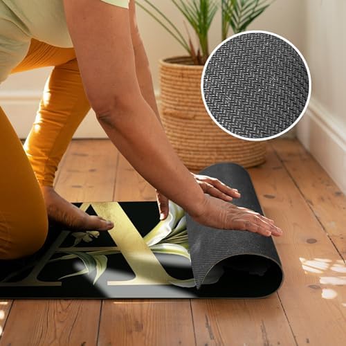 Letter A Kitchen Rugs 24x16 Non-Slip Farmhouse Kitchen Mat for KitchenSinkLaundry