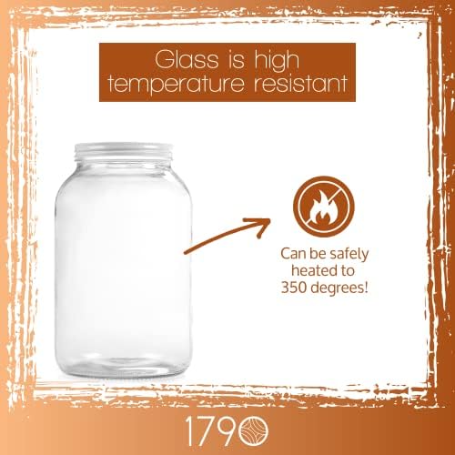 1790 Large Glass Jars with Lid