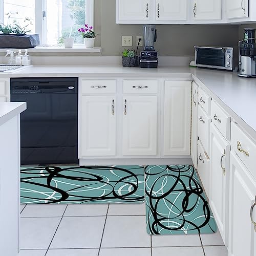 Modern Geometric Kitchen Rugs Set