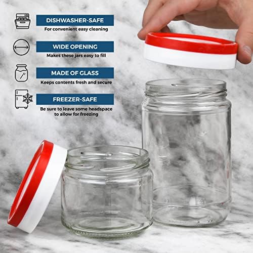 Tribello 10oz Mason Jars 6 Pack with Lids