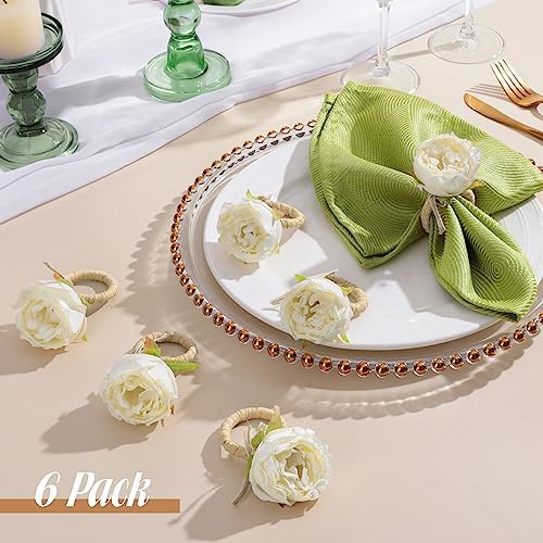 Elegant White Napkin Rings
