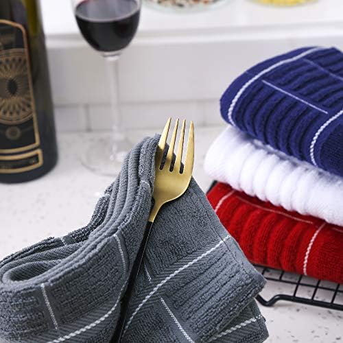 Anyi Set of 3 RedHeavy Duty 100 Cotton Dish Towels 16x26