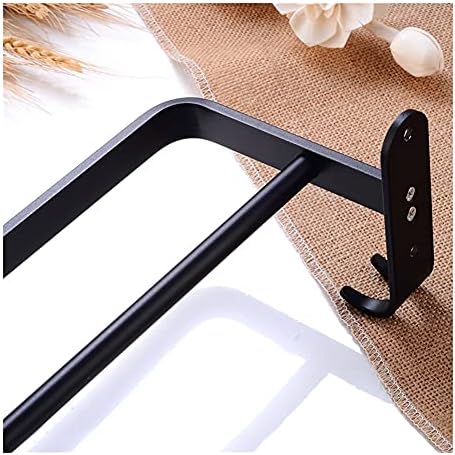 Modern Black Aluminum Towel Rail Wall-Mounted Towel Bar