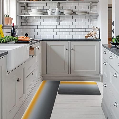 Luxury Soft Kitchen Rugs with Gradient Stripes