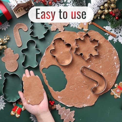 STARSIDE 4-inch Christmas Cookie Cutters 6-Piece Set