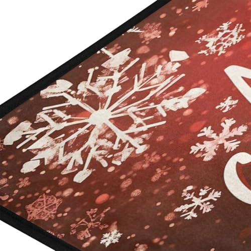 Xmas Kitchen Anti-Fatigue Rug Red Brown