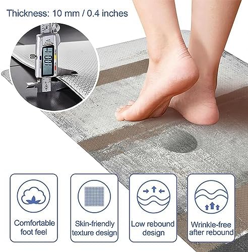 2-Piece Kitchen Rugs Set 173x29 and 173x47