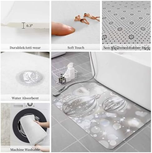 Crafting a Cozy Kitchen with Christmas Moments Silver Stars Area Runner Mat Set