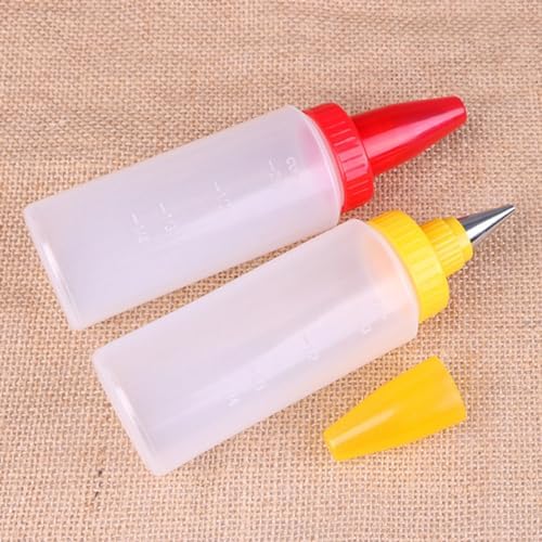 Mikinona 4-Piece Transparent Squeeze Bottles for Icing