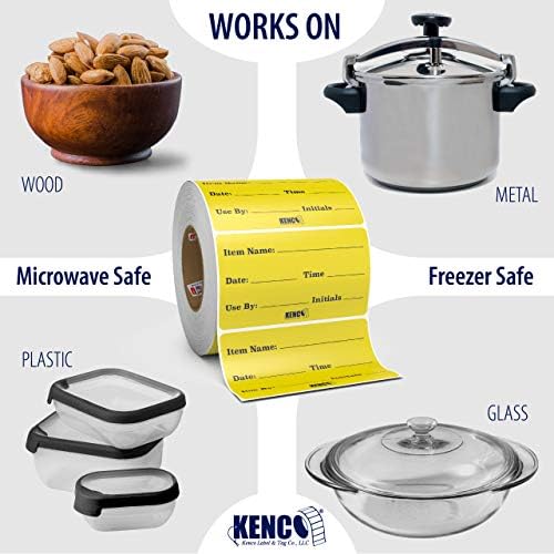 Dissolvable Food Labels for Glass Plastic Metal Wood - Reusable with No Residue