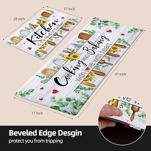 Luxurious Anti-Fatigue Kitchen Mat Set