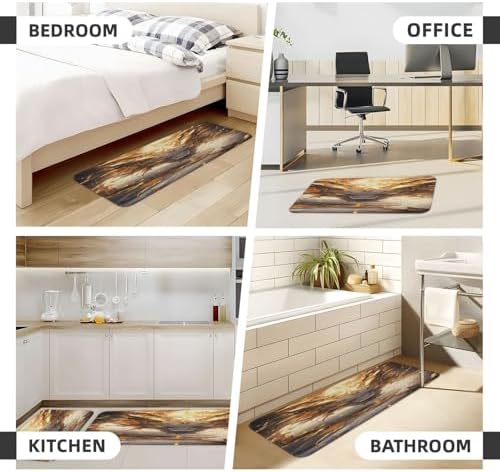 Double-Stay Standing Kitchen Mat for Home Kitchen