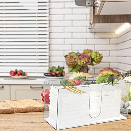 Mumufy 2 Pcs Clear Acrylic Paper Towel Dispenser Set