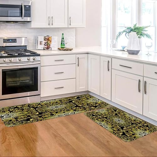 Paisley Kitchen Mat 2 PCS Anti-Fatigue Foam Rug