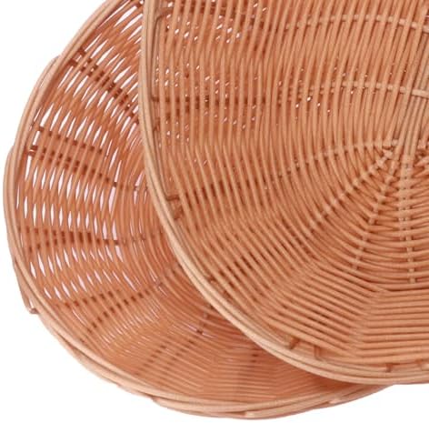 11 Inch Oval Poly Wicker Baskets 11 Pack