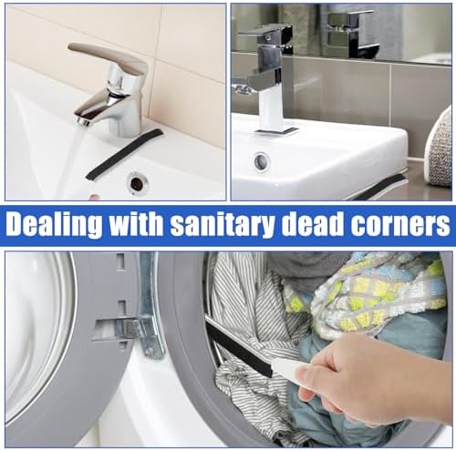 6-Piece Crevice Cleaning Brush Set with Non-Slip Handle