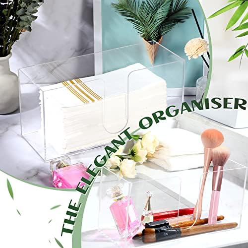 Mumufy 2 Pcs Clear Acrylic Paper Towel Dispenser Set