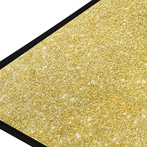 Gold Glitter Kitchen Rugs - Boccsty Anti-Fatigue Mat for Bathroom and Kitchen