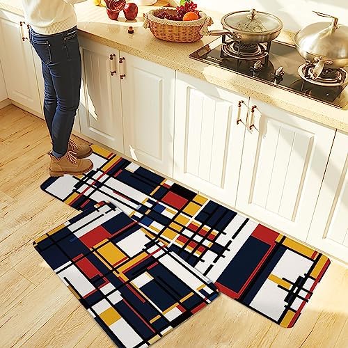Carosoffe Geometric Rugs Set - Modern Kitchen Bathroom Standing Mats