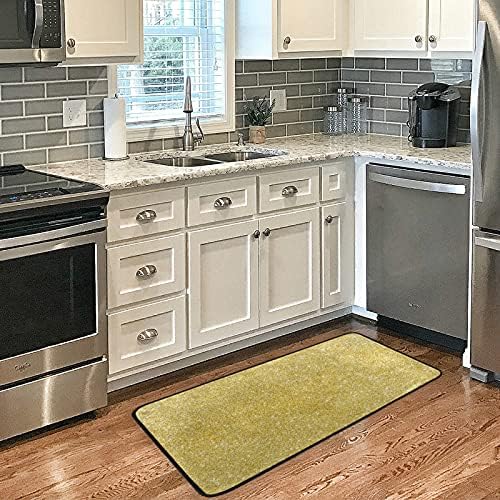 Gold Glitter Kitchen Rugs - Boccsty Anti-Fatigue Mat for Bathroom and Kitchen