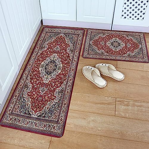 Comfortable Stylish 2-Piece Rugs for Kitchen Bathroom